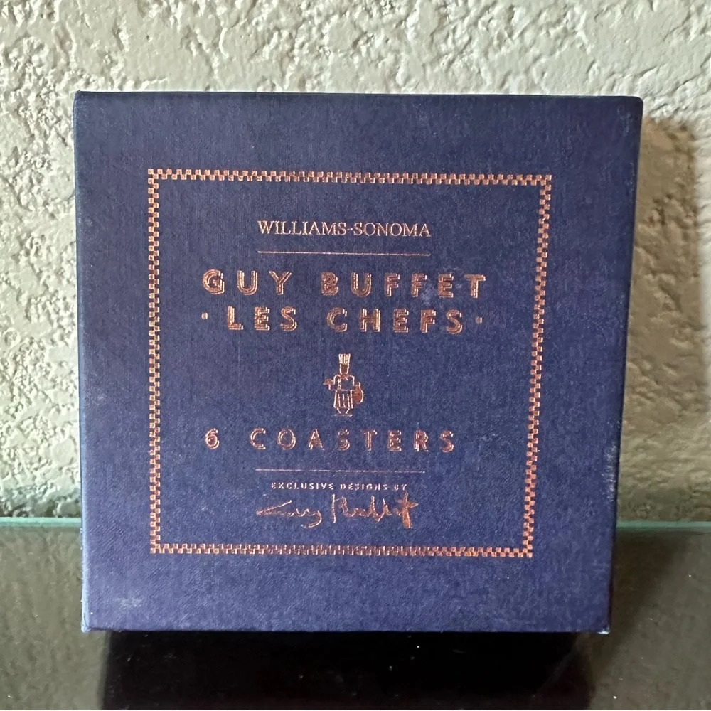 Williams-Sonoma Guy Buffett ‘Les Chefs’ Coaster Set (6)